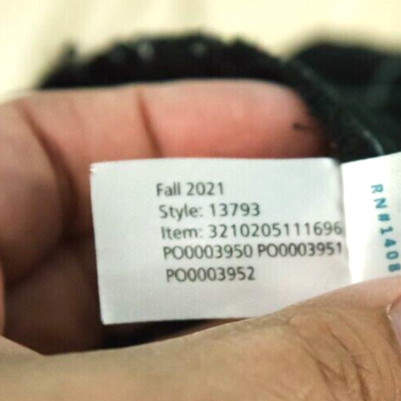 Marine Layer Size Small S Re-spun Allison Black Windowpane Plaid Print Pull On S - Picture 7 of 8